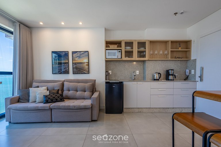 Apto 1H c/ vista mar y gym 280m playa MHF1807