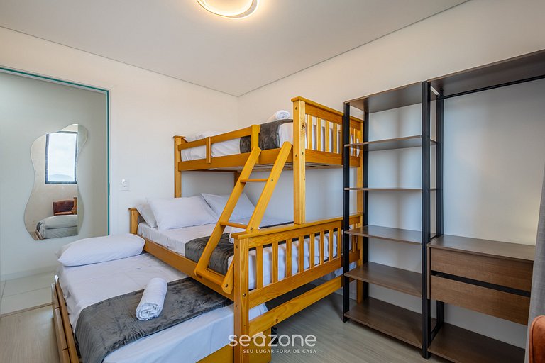 Apto c/ Churrasqueira a 400m da Praia SKL1203