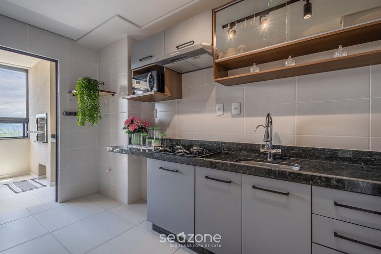 Apto c/ Churrasqueira a 400m da Praia SKL1203