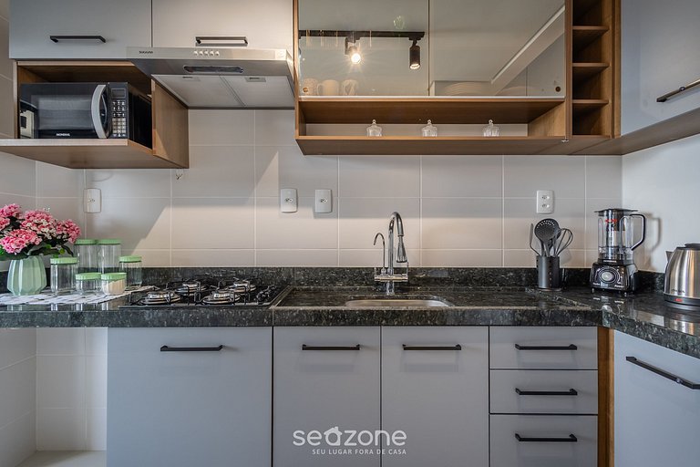 Apto c/ Churrasqueira a 400m da Praia SKL1203