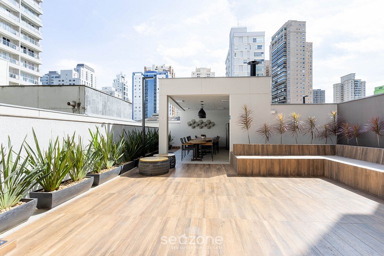Moderno em Prédio c/ Academia no Brooklin EMNR0509