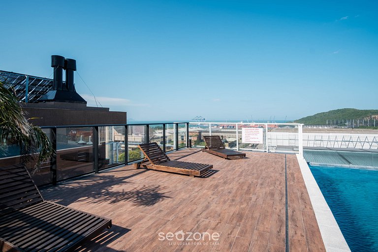 Estúdio em condomínio com piscina a 550 metros da praia TOR0