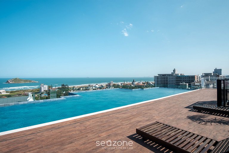 Estúdio em condomínio com piscina a 550 metros da praia TOR0