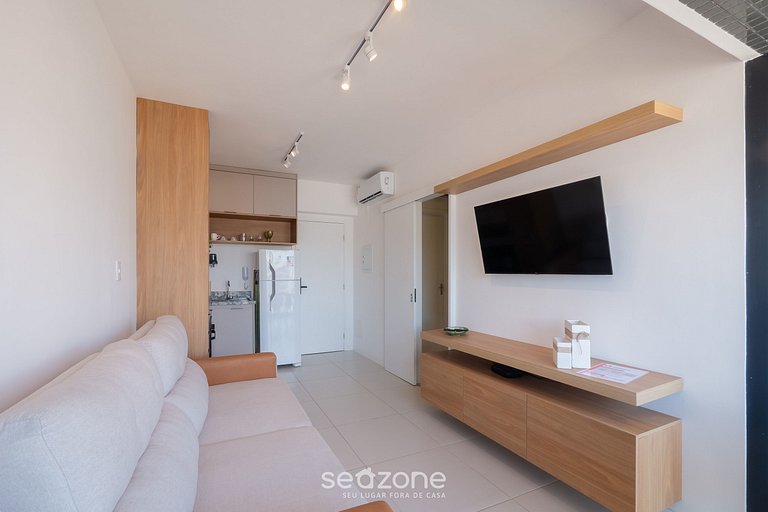 Apto c/ varanda na Barra, 400m do Mar BLB1501