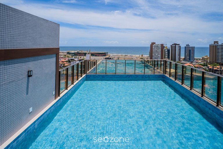 Apto a 750 m del mar, piscina en la azotea SMT0119