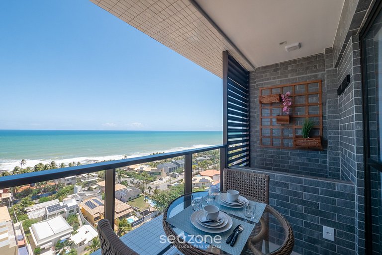 Estudio c/ balcón y vista al mar en Itapuã RGF1308