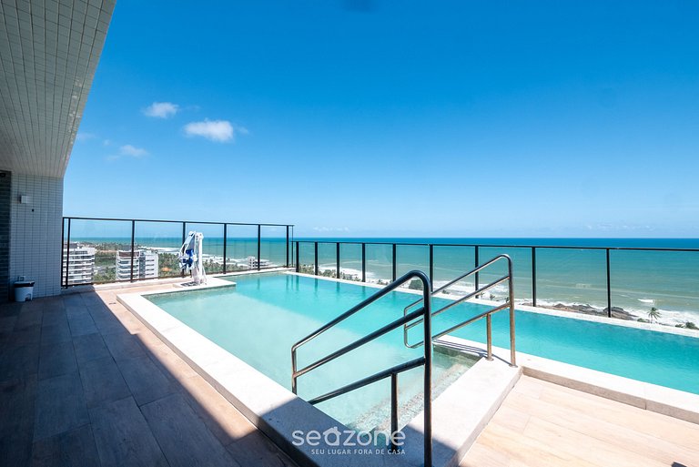 Estudio c/ balcón y vista al mar en Itapuã RGF1308