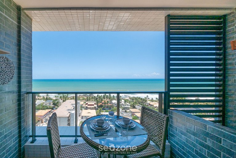 Estudio c/ balcón y vista al mar en Itapuã RGF1308