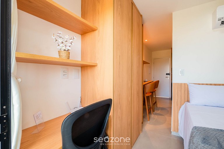 Apto c/ balcón a 280 m del mar, Salvador CLF0204