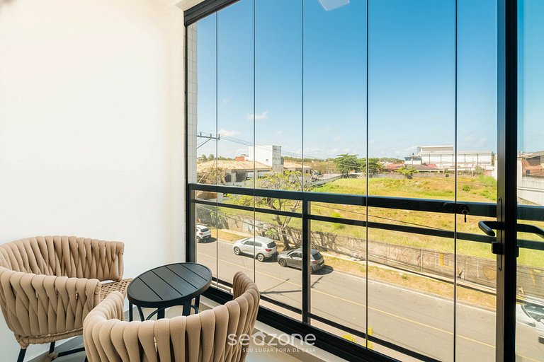 Apto c/ varanda a 280m da Praia, Salvador CLF0204