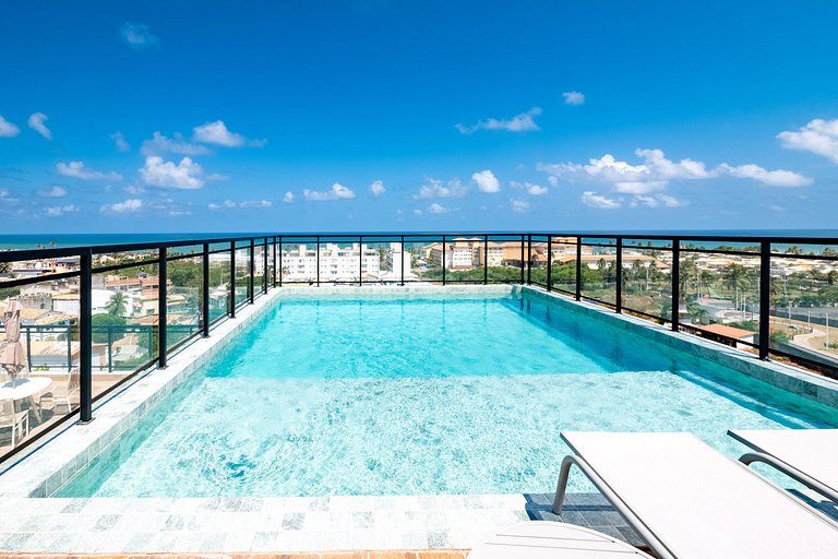 Apto em prédio c/ piscina a 280m da Praia CLF0104