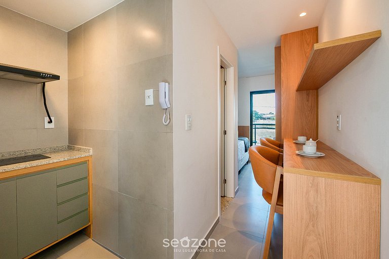 Apto en edf. c/ piscina a 280m del mar CLF0104