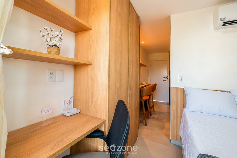 Apto em prédio c/ piscina a 280m da Praia CLF0104