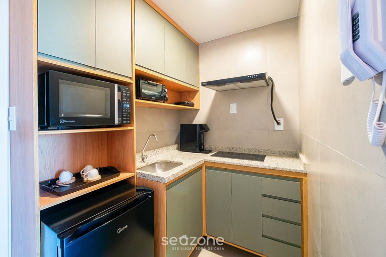 Apto em prédio c/ piscina a 280m da Praia CLF0104