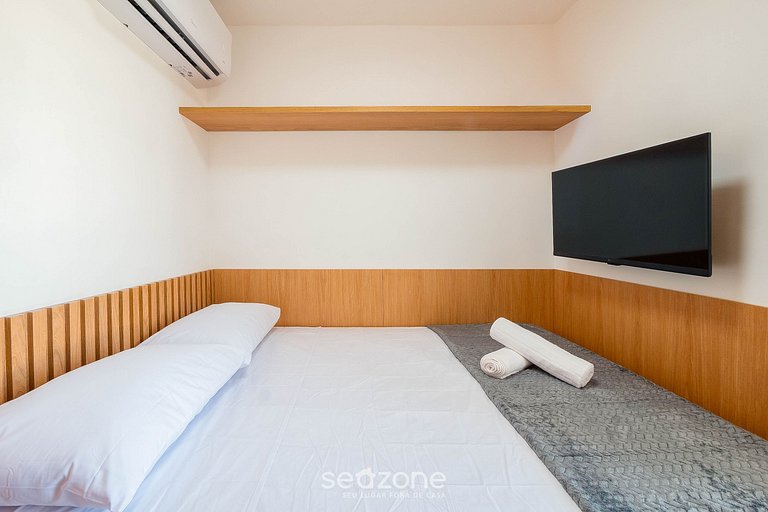 Apto en edf. c/ piscina a 280m del mar CLF0104