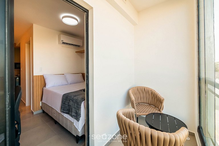 Apto em prédio c/ piscina a 280m da Praia CLF0104