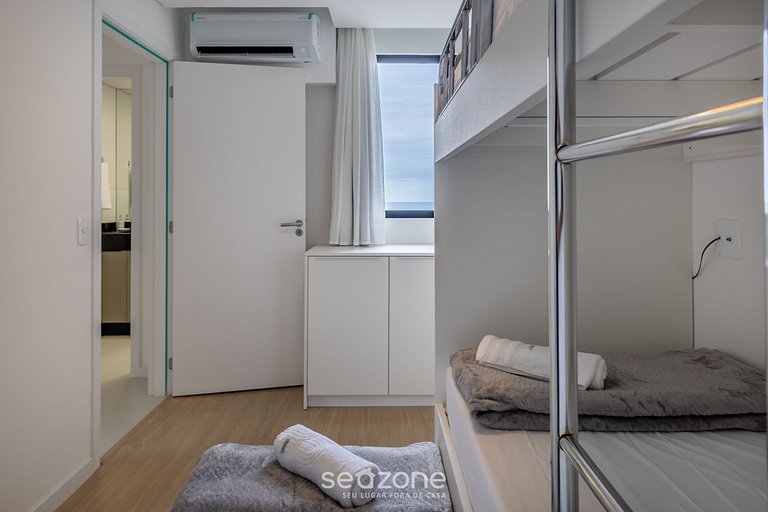 Apto c/ vista p/ o mar e varanda gourmet SKL1201