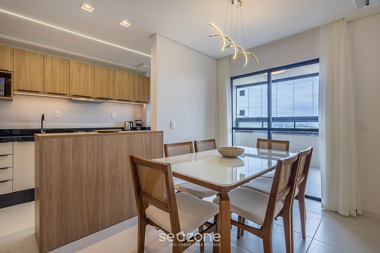 Apto c/ vista p/ o mar e varanda gourmet SKL1201