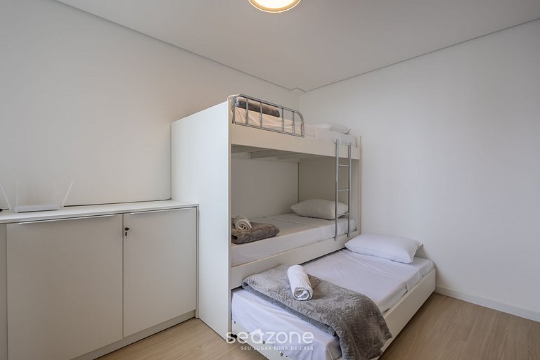 Apto c/ vista p/ o mar e varanda gourmet SKL1201