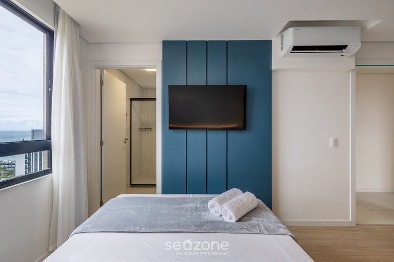 Apto con vista al mar y balcón gourmet SKL1201