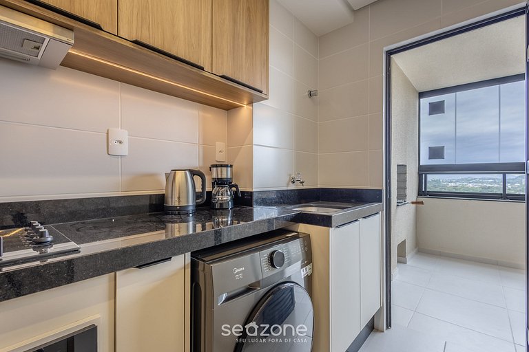 Apto c/ vista p/ o mar e varanda gourmet SKL1201