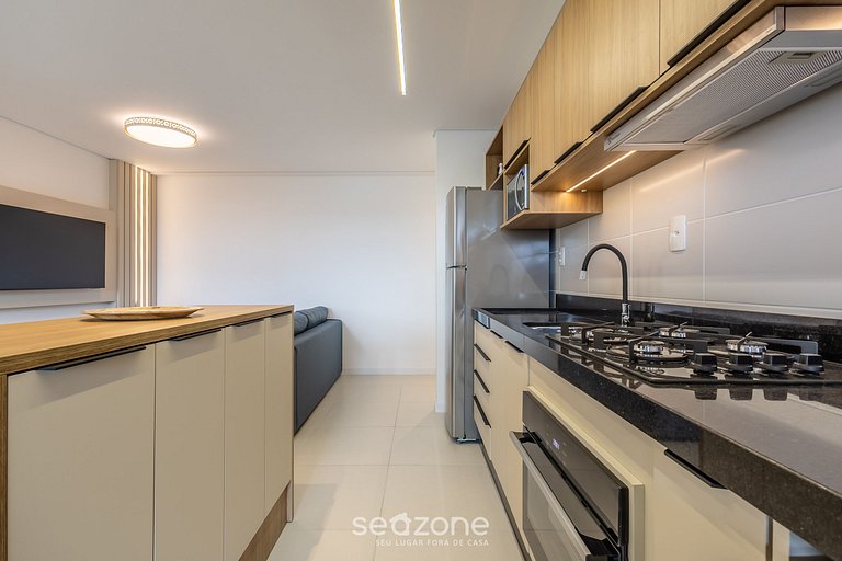 Apto c/ vista p/ o mar e varanda gourmet SKL1201