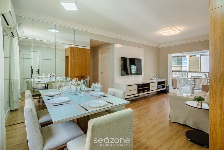 Apto c/ varanda e churrasq. a 200m do Mar TVN0301