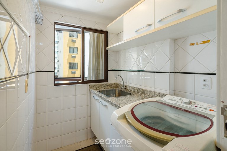 Apto c/ varanda e churrasq. a 200m do Mar TVN0301