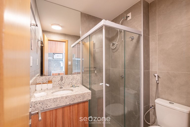 Studio completo na Barra a 270m do Mar CAO0103