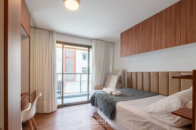 Studio completo na Barra a 270m do Mar CAO0103