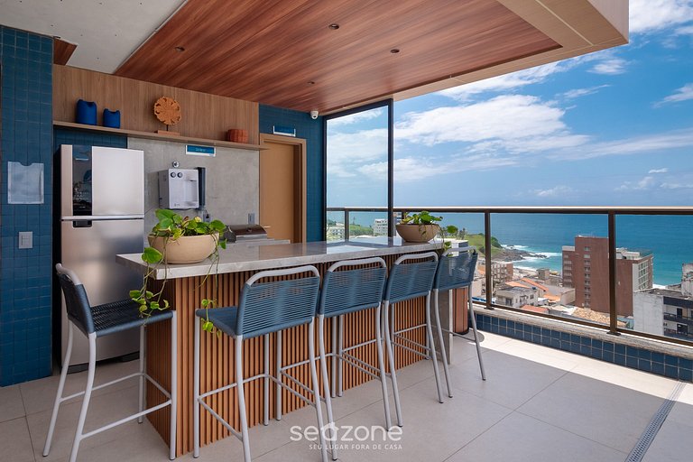 Studio em edf. c/ Piscina a 270m do Mar CAO0903