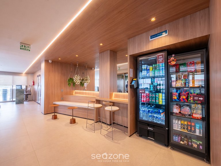 Studio em edf. c/ Piscina a 270m do Mar ATL0903