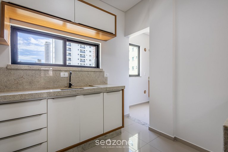 Apt c/ 2 suítes e churrasq. 650m da praia RGO0301