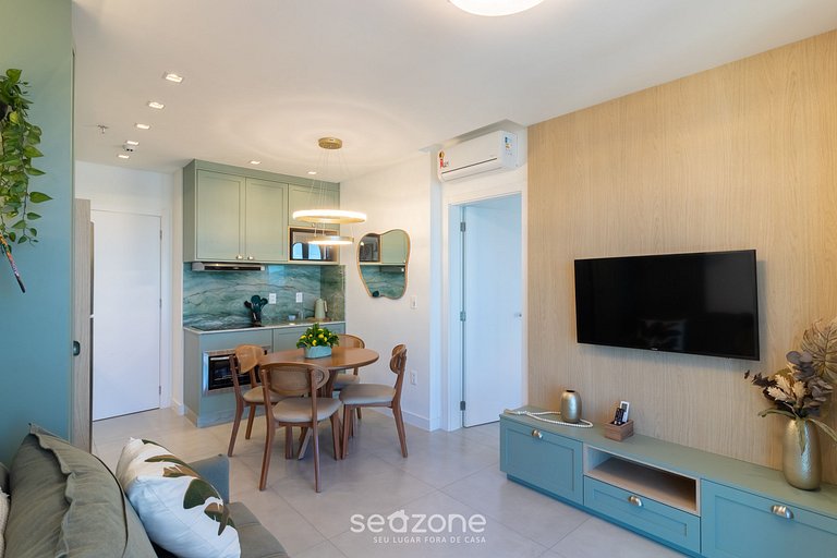 Apartamento elegante a 280 metros da praia MHF1503