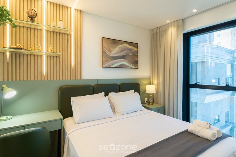 Apto em cond. c/ piscina a 280m da Praia MHF1503