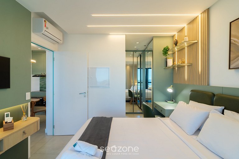 Apto em cond. c/ piscina a 280m da Praia MHF1503