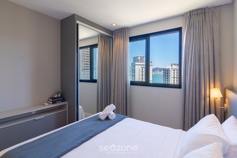 Apto c/ balcón y parrillero, 280 m del mar MHF1508