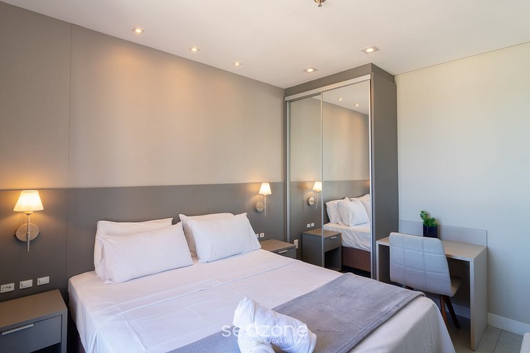 Apto c/ balcón y parrillero, 280 m del mar MHF1508