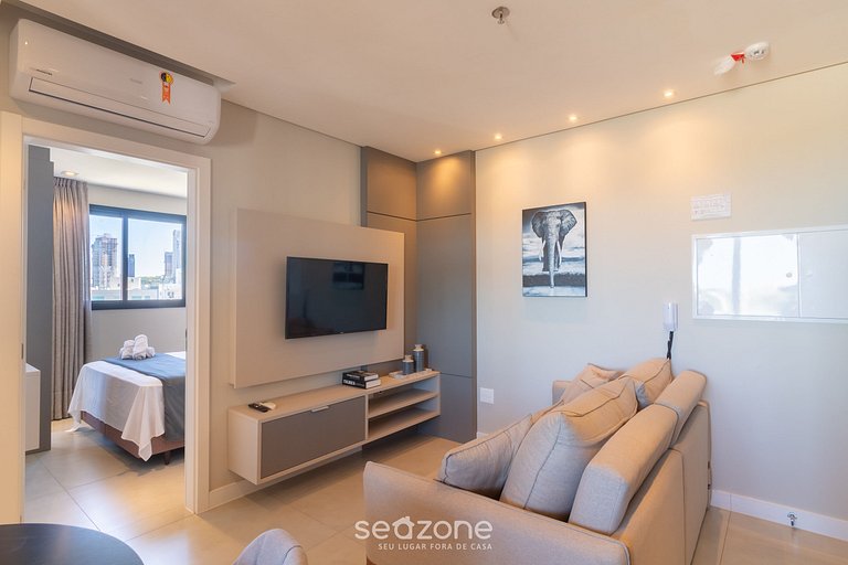 Apto c/ balcón y parrillero, 280 m del mar MHF1508