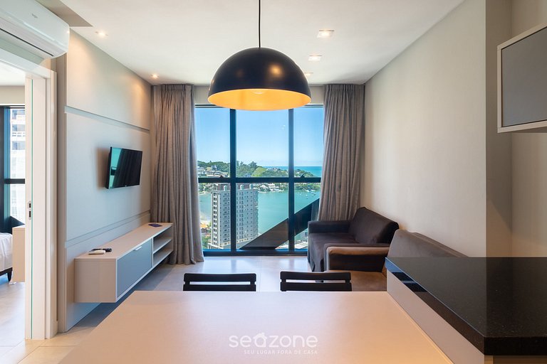 Apto vista mar cond. c/ piscina 280m Praia MHF2105