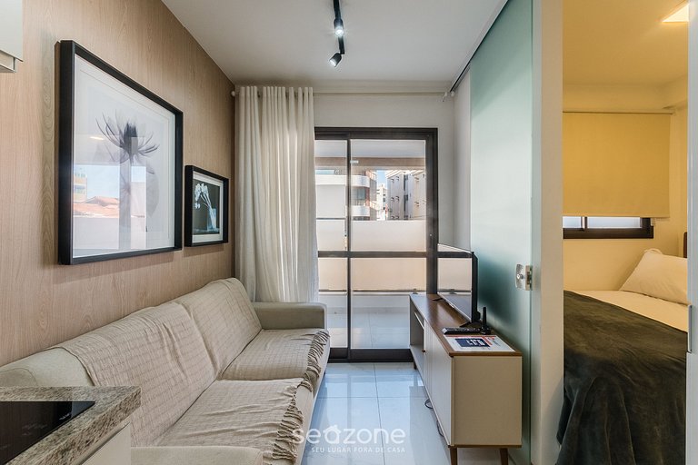 Apto a 750m do mar e piscina no rooftop SMT0119