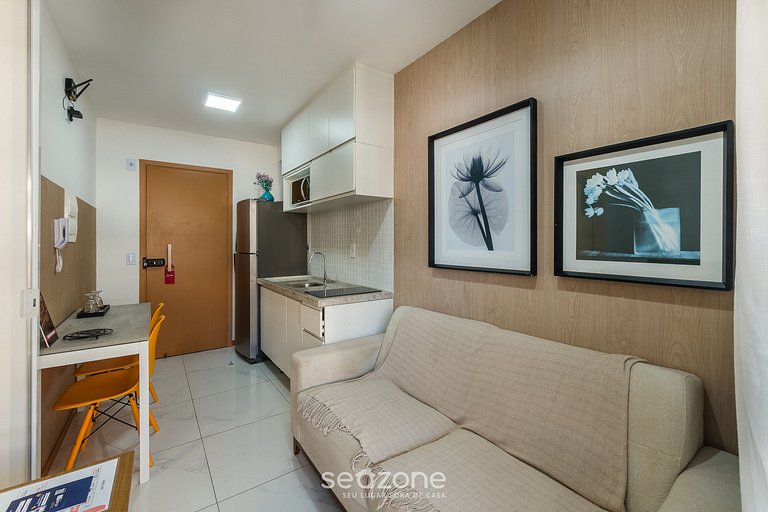 Apto a 750m do mar e piscina no rooftop SMT0119