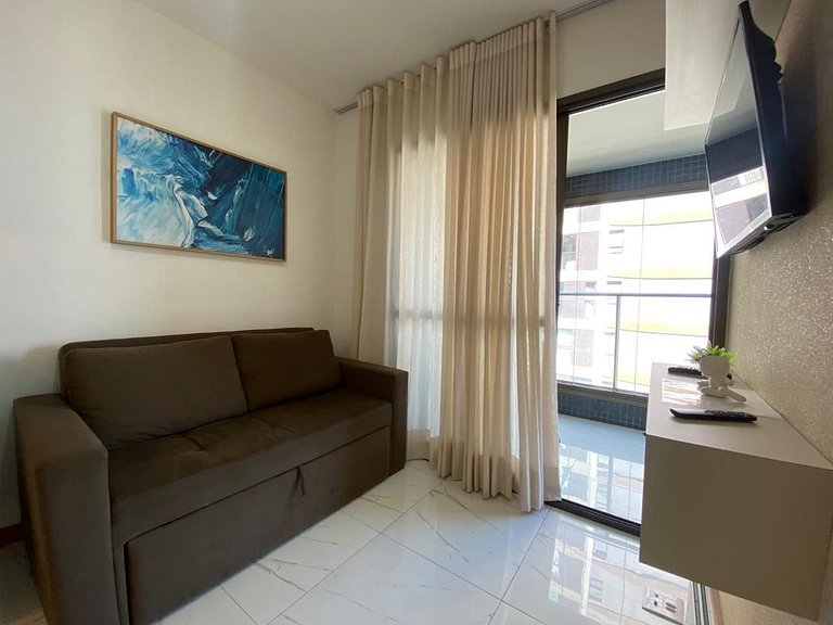 Apto c/ varanda e vista Mar em Salvador - ESB0711