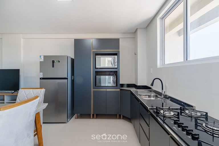 Apartamento c/ Churrasqueira 600m da Praia OBP0305