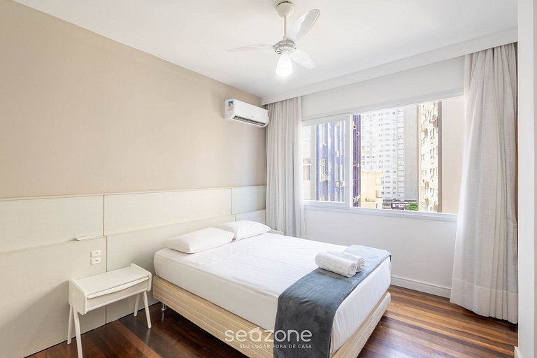 Apto 3Q c/ varanda Vista Mar em BC MRD0051