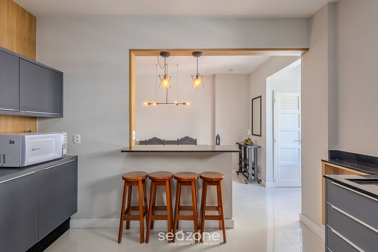 Apto 3Q c/ varanda Vista Mar em BC MRD0501