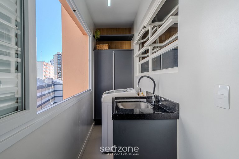 Apto 3Q c/ varanda Vista Mar em BC MRD0501