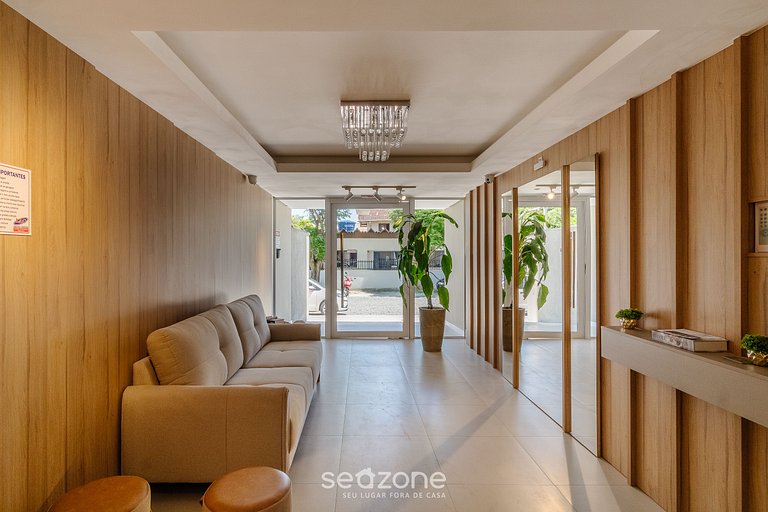 Apartamento c/ Churrasqueira 600m da Praia OBP0305