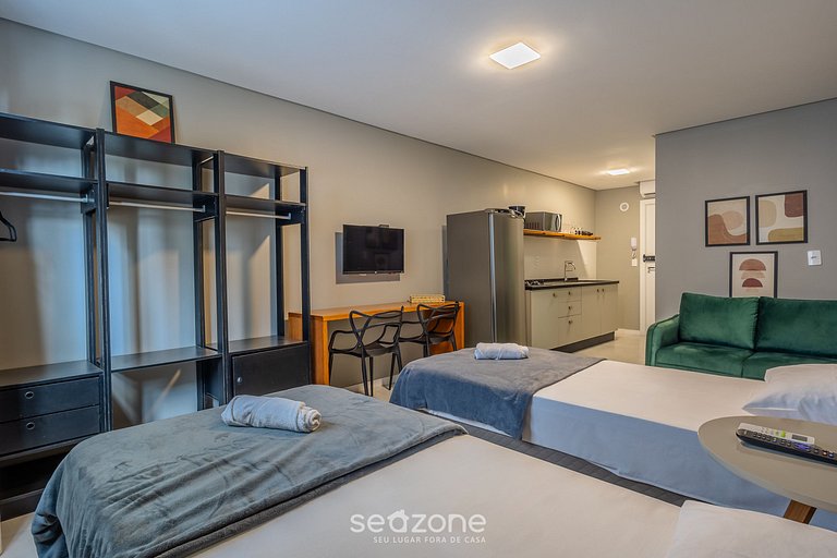 Studio completo a 650m do Mar em BC - DPR0010