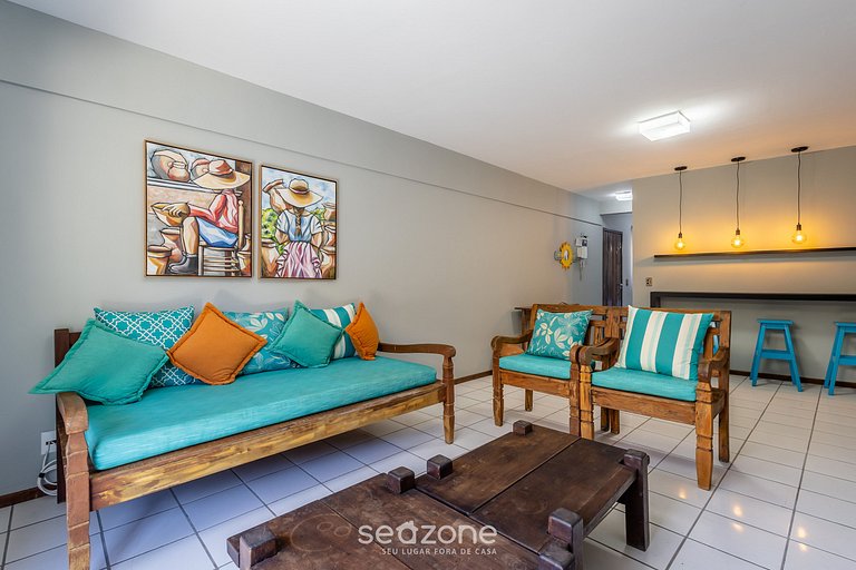 Apto em Cond. c/ Piscina a 140 m da Praia RAR0213